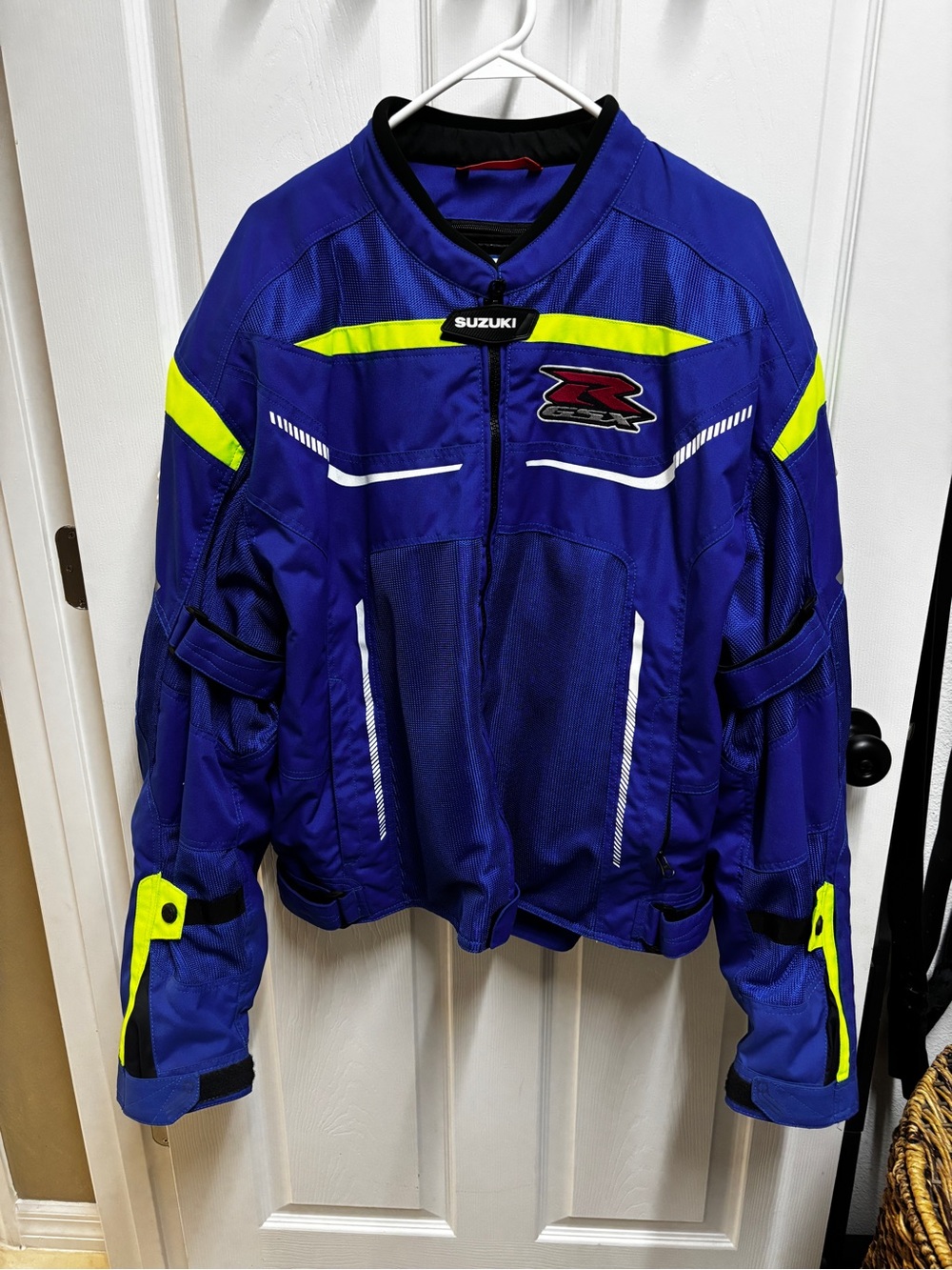 Suzuki Genuine GSX-R 3XL CE Armored Mesh Motorcycle Riding Jacket Blue